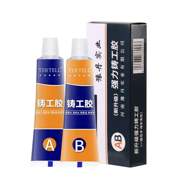 Reparación La Pasta Resistencia Al Calor Gel Acero Hierro 2 PCS A + B Metal Herramientas Agente Fundición Adhesivo Súper Pegamento