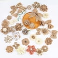 thumbnail image 5 of 32 PCS Natural Burlap Flowers Set, Burlap Bows and Scrapbook Embellishments for Wedding Party Decor Home, Embellishments for Crafts$$Art & Craft, 5 of 6