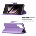 thumbnail image 3 of Dteck Case for Samsung Galaxy S22 Ultra 5G, [Kickstand][Wrist Strap][Card Holder Slots] Butterfly Floral Embossed PU Leather Flip Cover for Samsung Galaxy S22 Ultra 5G - Violet, 3 of 5