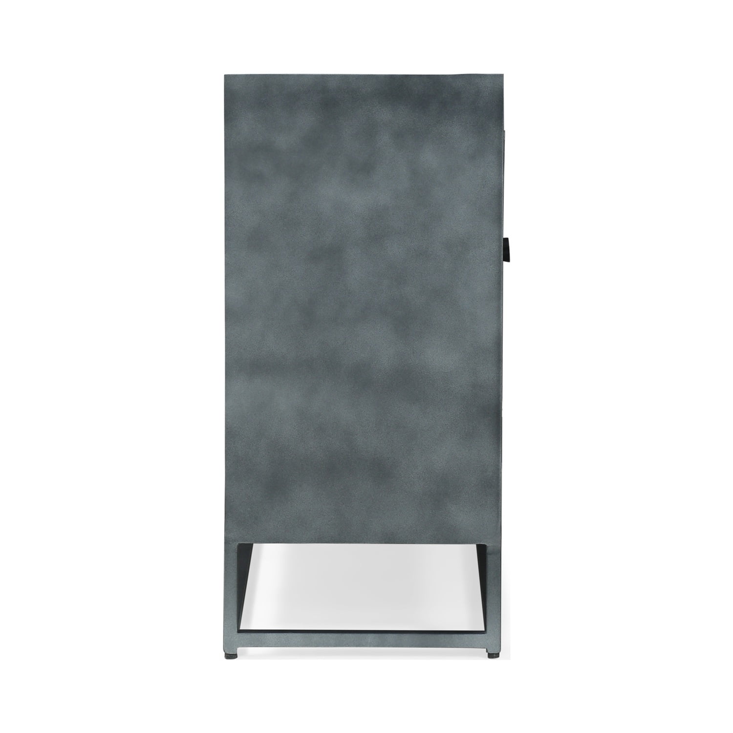 Kadyn Modern Door Cabinet, Industrial Storage Cabinet with 2 Doors, Floor Storage Cabinet for Living Room, Gray and Black