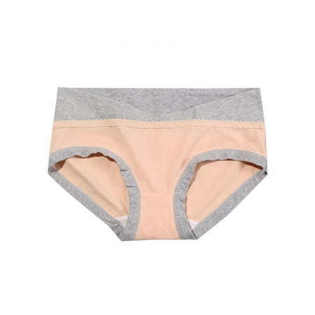 

KOERIM Cotton Maternity Panties Low Waist Panties for Pregnant Mother Underwear Pregnancy Briefs V-shaped Belly Support Maternity Briefs