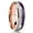 6mm rose gold, variant on Couple Tungsten Steel Ring Electroplated with 18K Rose Gold Inlaid with Meteorites and Natural Onyx