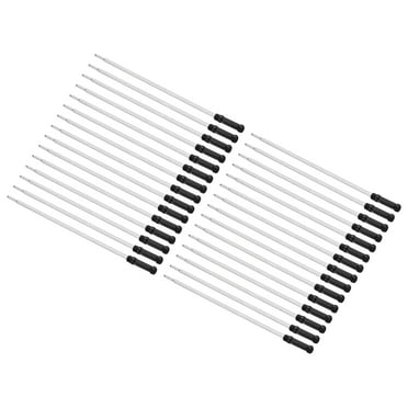 Uxcell 1mm Pen Ink Refills, 30 Pcs Ballpoint Refill Medium Point Metal Compatible Replacement for Writing Office, Black