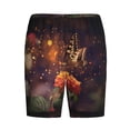 thumbnail image 4 of Easygdp Butterfly Sitting on a Flower Men's Short Pajama Pants, Sleep Shorts, Household Pants, Casual Pants with Pockets - 4X-Large, 4 of 9