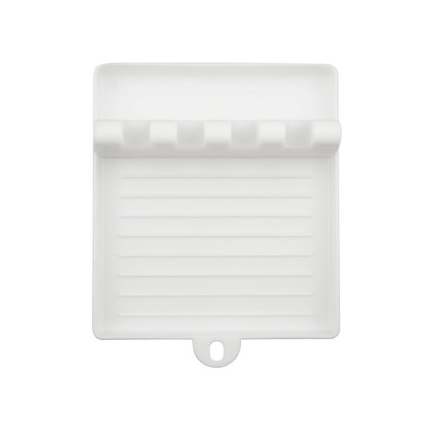 Soporte de descanso para utensilios de Cocina Billuyoard estante de espátula con ranuras múltiples Blanco