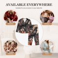 thumbnail image 7 of Honeii Moonlit Crow Blossoms Print Women's Pajama Sets Long Sleeve Button Down Sleepwear Nightwear Soft Pjs Lounge Sets 2PCS-X-Large, 7 of 7