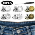 thumbnail image 3 of 4Pack 10Pcs/pack Detachable Nail Free 17mm Sewing Accessories Waist Buckle Jeans Buttons Waist Extenders Button With Screwdriver STYLE 6, 3 of 8