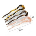 thumbnail image 3 of WINDLAND French Twist Hair Stick Clip Vintage Celluloid Acetate Large Wavy U-Shaped Hairpin Tortoise for Shell Updo Chignon Pin Bun Holder Barrette Styling Accessories, 3 of 17