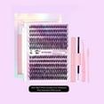 thumbnail image 3 of SDJMa DIY Lash Extension Kit 12 Rows Lash Clusters Kit Individual Lashes Natural 10-16mm C/D Curl with Bond Seal Tweezers Lash Glue Remover False Eyelashes for Beginner Eyelash Extensions at Home (A), 3 of 4
