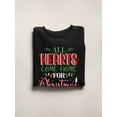thumbnail image 3 of All Hearts Come Home Christmas Sweatshirt Women -Smartprints Designs, Female 5X-Large, 3 of 4