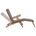 thumbnail image 5 of vidaXL Solid Teak Wood Deck Chair with Cushion Cream White/Dark Gray Seating, 5 of 6