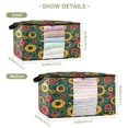 thumbnail image 3 of WOBOGO Geometric Circle Figure Clothes Storage 2Pack Foldable Thick Fabric Blanket Organizer Bag with Handle 21.65×13.78×12.4in, 3 of 7