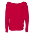 thumbnail image 3 of Bella-Canvas B8850 Womens Flowy Long Sleeve Off Shoulder T-Shirt - Red, Medium, 3 of 5