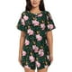 thumbnail image 1 of Fotbe Pink Sleeping Fox Conjunto de Pijama Estampado para Mujer, 2 Piezas, Ropa de Dormir con Camiseta de Manga Corta y Shorts Suaves-Large, 1 of 6