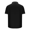 thumbnail image 4 of WAVSUF Lapel Polos Men Soft Pique polo Shirt Button T-Shirt Black Size 2XL, 4 of 9