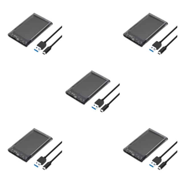 Carcasa HDD Transparente Injueey SSD 6Gbps compatible con dispositivo Type5 NO5