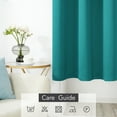 thumbnail image 6 of Deconovo Room Darkening Curtains for Bedroom Thermal Insulated Solid Blackout Curtain for Kitchen 42x45 inch Turquoise Set of 2, 6 of 6