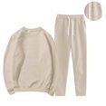 thumbnail image 3 of NMMUED Sweat Suit Women Sweat Set Workout Sets for Women Fall Outfits for Women Active Wear Sets for Women, Khaki XXXXL, 3 of 3
