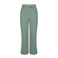 thumbnail image 4 of LEKODE Linen Pants Women Golf Pants Exercise Pants Flowy Pants Wide Leg Pants Woman Summer Pants for Women Barrel Pants Lounge Pants Plus Size Pants Beach Pants Light Green S, 4 of 9