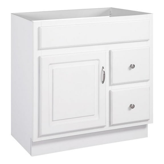 Design House Concord Bathroom Vanity Without Top in White, Unassembled, 30-inch