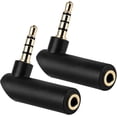 thumbnail image 3 of Headphone Adapter 90 Degree Headphone Jack Adapter 3.5mm Male (black) (2pcs), 3 of 4