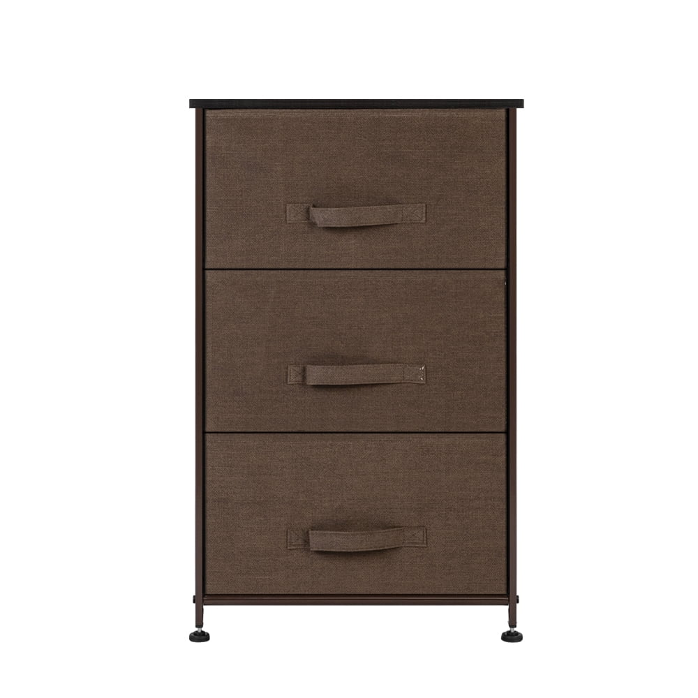 Private Jungle 3-Tier Dresser Drawer, Storage Unit with Easy Pull Fabric Drawers and Metal Frame, Wooden Tabletop, for Closets, Nursery, Dorm Room, Hallway,Brown Private Jungle 3-Tier Dresser Drawer, Storage Unit with Easy Pull Fabric Drawers and Metal Frame, Wooden Tabletop, for Closets, Nursery, Dorm Room, Hallway,Brown