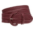 thumbnail image 2 of 2 Inch Wide Hand Made Soft Metallic Woven Braided Round Belt, 2 of 2