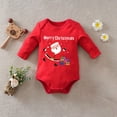 thumbnail image 4 of Zshosam Long Sleeve Christmas Bodysuits Baby Girl Baby Toddler Girl Boy Sweatshirt Romper Long Sleeve Newborn Clothes Size 12 18 Months,(Red 12-18 Months), 4 of 4
