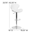 thumbnail image 5 of Flash Furniture Denville Contemporary Vinyl Barstool, White, Set of 2, 5 of 14