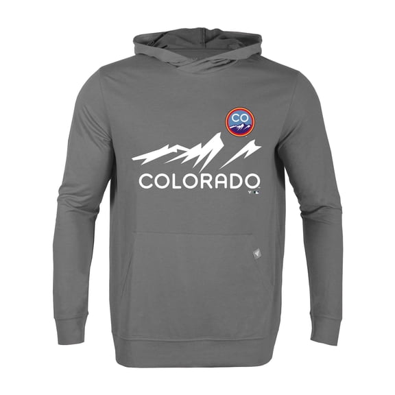 Men's Levelwear Gray Colorado Rockies City Connect Relay Core Logo Pullover Hoodie