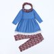 thumbnail image 4 of Gibobby Conjunto para bebé y niño pequeños bebés niñas Otoño Invierno Animal estampado algodón manga larga Tops pantalones diademas trajes ropa(Azul,18-24 Months), 4 of 5