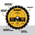 thumbnail image 2 of Hoja de sierra circular DEWALT DWA171424B10 para madera 24T 7.25 pulgadas, 2 of 8