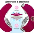 thumbnail image 4 of Pawaboo Dog Harness with Leash Set, X-Frame No Pull Pet Harness, Adjustable Choke Free Dog Vest Harness for Small Medium Dogs & Puppies, Breathable Puppy Vest with Leash for Outing, S, Magenta, 4 of 7