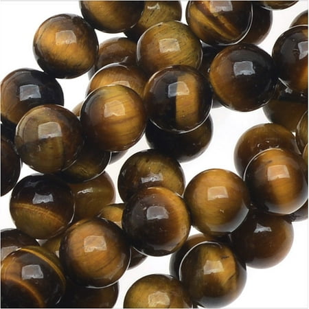 Tiger Eye Gemstone Beads - Tiger Eye Gemstone Beads Grade AA, 4mm Round, 15.5 Inch Strand, Brown