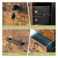 thumbnail image 3 of Rolling File Cabinet 2 Drawer, Wood File Cabinet with Lock, Mobile Storage Cabinet for Home Office, Brown & Black, 3 of 9