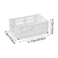 thumbnail image 3 of EGNMCR Storage Containers Desktop Folding Storage Basket Kitchen Household Refrigerator Industrial Style Coffee Corner Sundry Organising Basket Stackable Small Size Plastic Folding Storage Basket, 3 of 6