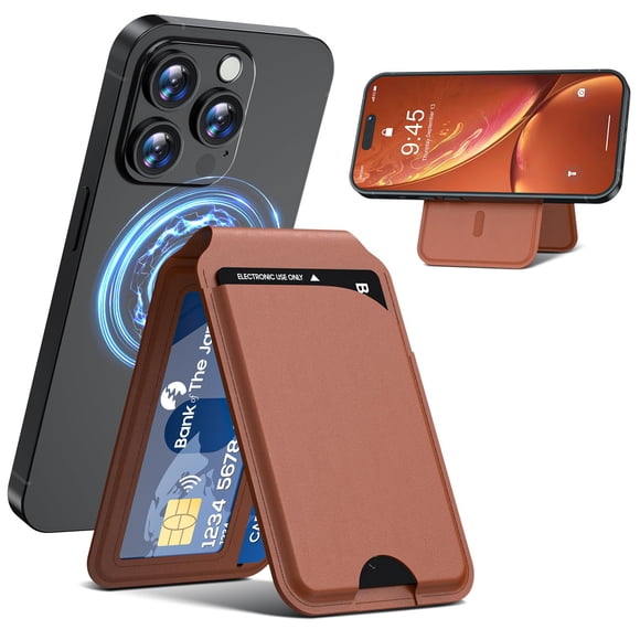 Cartera magnética Frapkom para iPhone con ventana de identificación y ranura para tarjetas