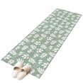 thumbnail image 2 of 2'x6' Rug Runners for Hallways Kitchen, Green Leaves Non Slip Entryway Beside Floor Carpet Runner, Pastoral Natural Leaf Plants Farmhouse Washable Laundry Room Bedroom Throw Rugs Mat for Family Pet, 2 of 8