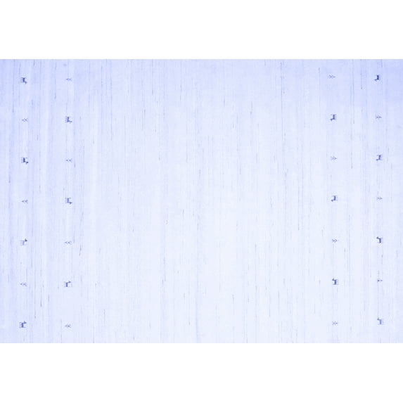 Ahgly Company Indoor Rectangle Solid Blue Modern Area Rugs, 8' x 12'