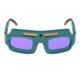 thumbnail image 1 of Gafas protectoras con oscurecimiento automático, ajustables para soldadores de fábricas. Verde oscuro, 1 of 9