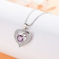 thumbnail image 4 of Women Jewelry Birthday Gift, Womens 925 Silver Heart Necklace Rhinestone Pendant Sparkly Jewerly Valentine Birthday, 4 of 5