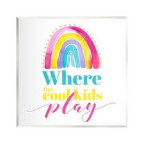Stupell Industries Cool Kids Play Phrase Inspirational Painting Unframed Art Print Wall Art, 12 x 12
