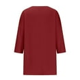 thumbnail image 4 of Babysbule Women's Casual 3/4 Sleeve Round Neck Pullover Top, Lightweight Soft Polyester, Stylish Blouse for Daily Wear, 4 of 6