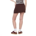 thumbnail image 4 of Forever 21 Women's Mini A-Line Skort with Built-In Inner Shorts, Soft Stretch Casual Mini Skirt Shorts Combo, Everyday Pull-On Style, Brown, XXS-XXL, 4 of 6