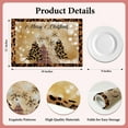 thumbnail image 2 of Xmas Trees Christmas Placemats for Dining Table, Leopard Cotton Linen Table Mats Set of 4, 12x18 Inch Seasonal Winter Christmas Holiday Kitchen Party Decor Home Decoration -12, 2 of 5