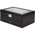 thumbnail image 3 of Watch Box-12 Slots Mens Watch Organizer Faux Leather Jewelry Display Pillow Case, Collection Jewelry Box Storage, with Glass Jewelry Drawer for Storage and Display, 3 of 6