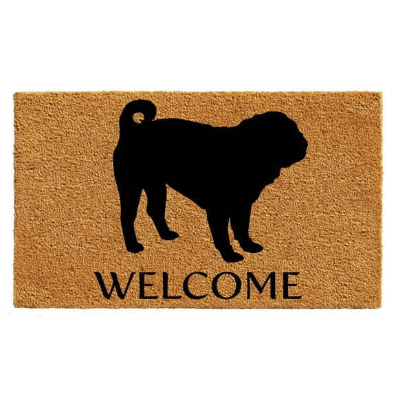 Calloway Mills Pug Outdoor Doormat 17" x 29"