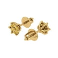 thumbnail image 2 of 14K Solid Gold Screw Back Stud Earrings for Women | 0.35 cttw Round Cut Simulated Yellow Diamond | Yellow Gold, 2 of 5