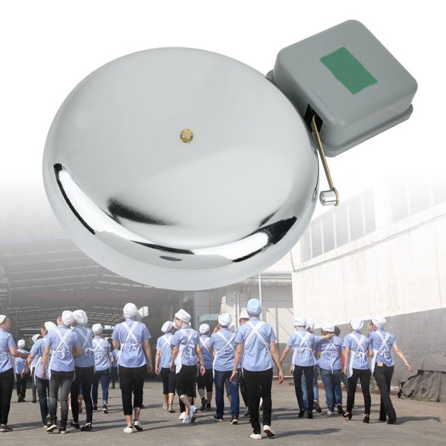 Campanas antichispas Campana eléctrica de 250 mm/98 pulgadas 35 W para timbre de alarma contra incendios Timbre multiusos ANGGREK Otros