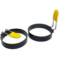 2 Pack Egg Rings, 3 inches, Fried Egg Rings, Ring Molds for Cooking, Round Egg Cooker Rings for Frying Shaping